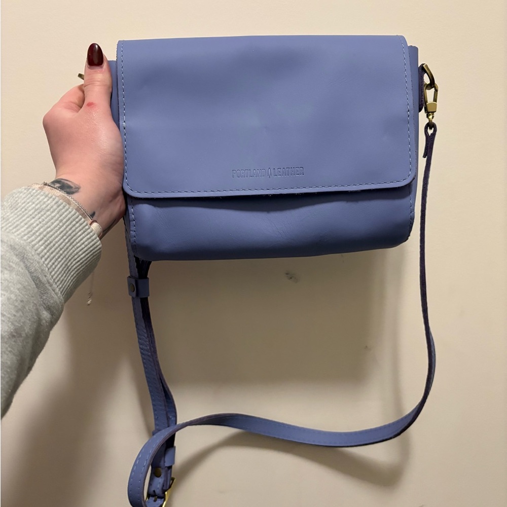 Portland Leather Lavender Crossbody Bag